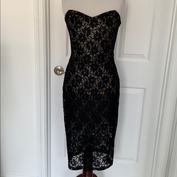Lucca Couture Dresses & Skirts - Lucca Couture Black/Nude Strapless Dress